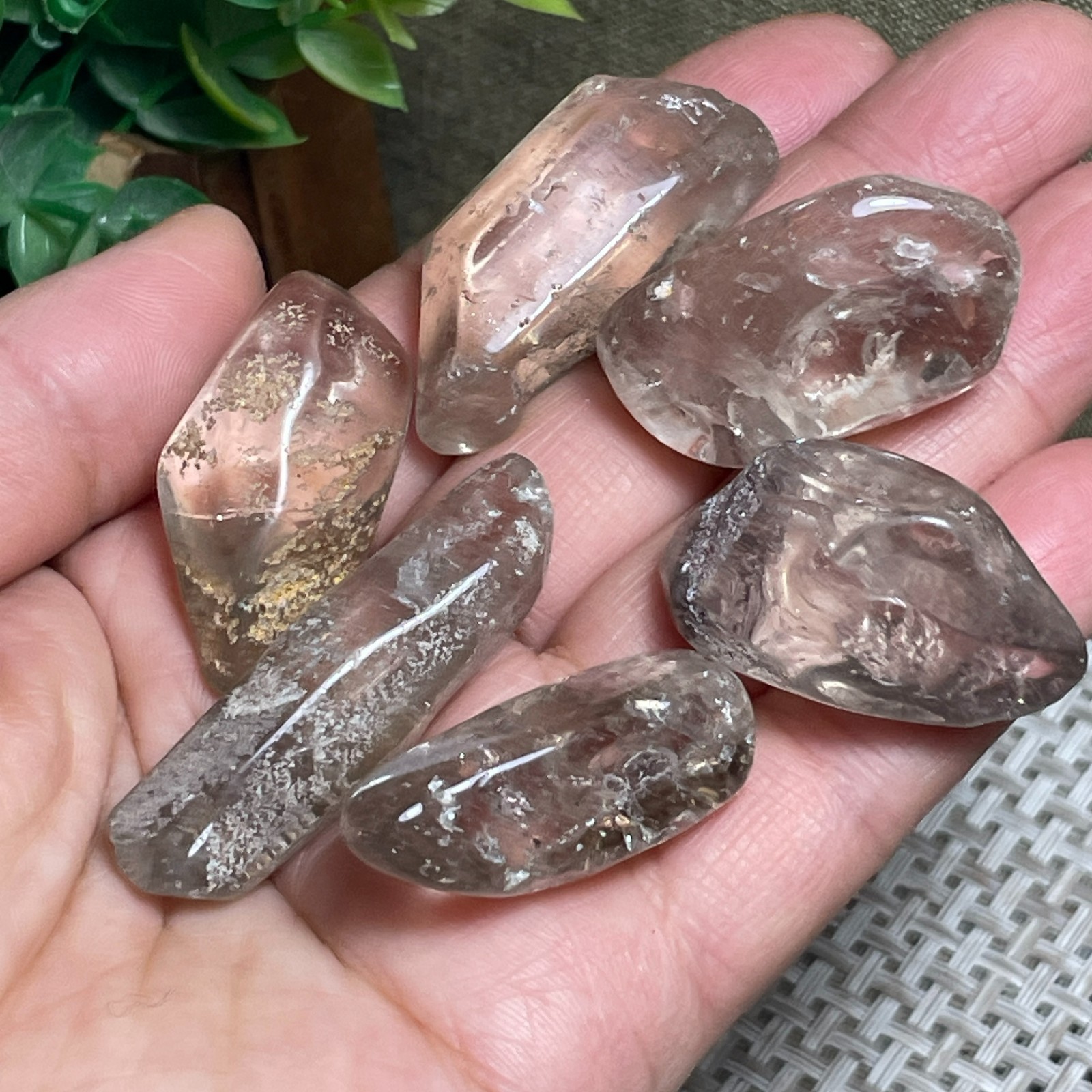 6pcs beautiful stone original Specimen Garden viewing home decor 80g A64