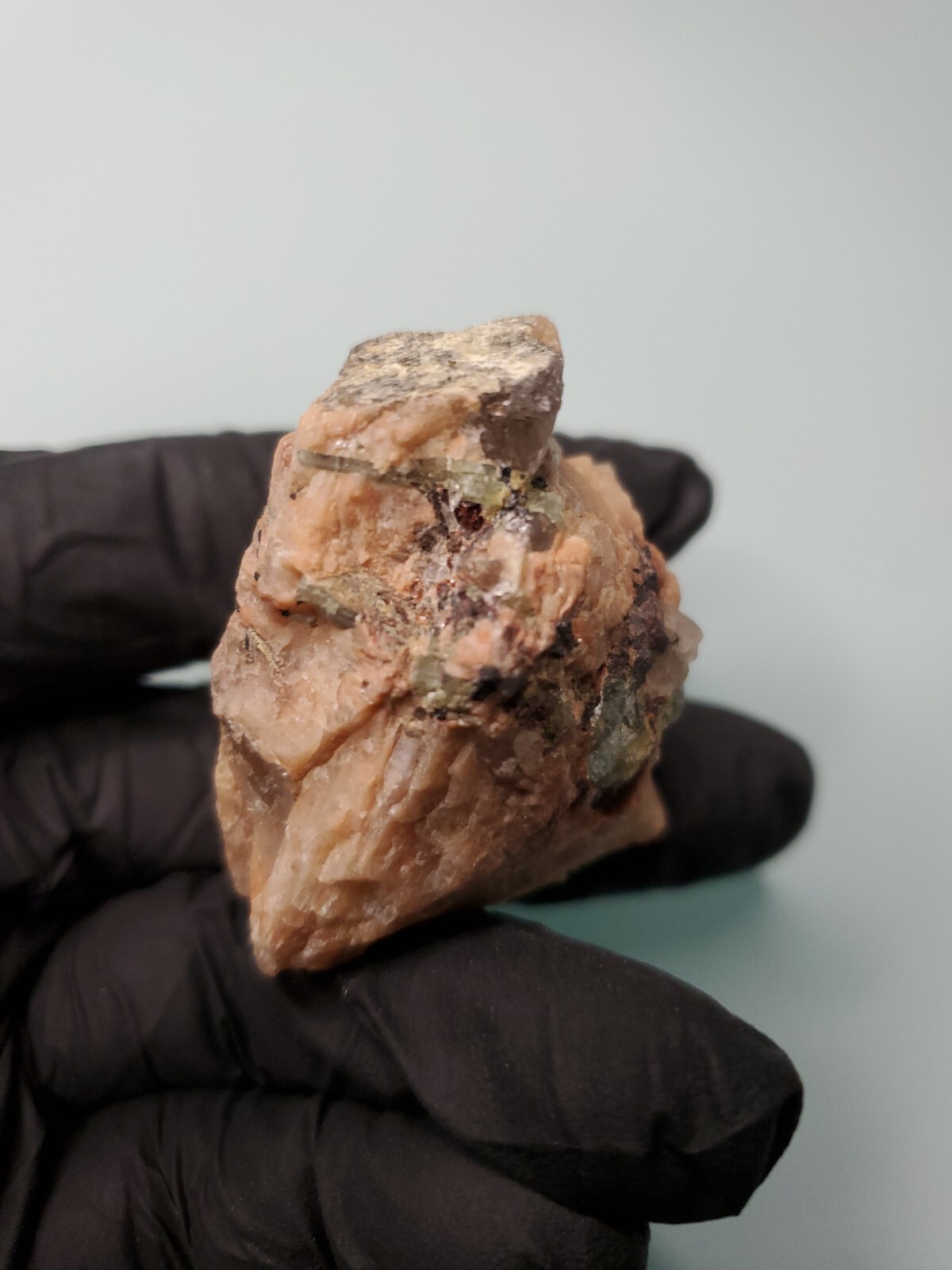 Aquamarine in Feldspar Crystal Specimen 72 grams