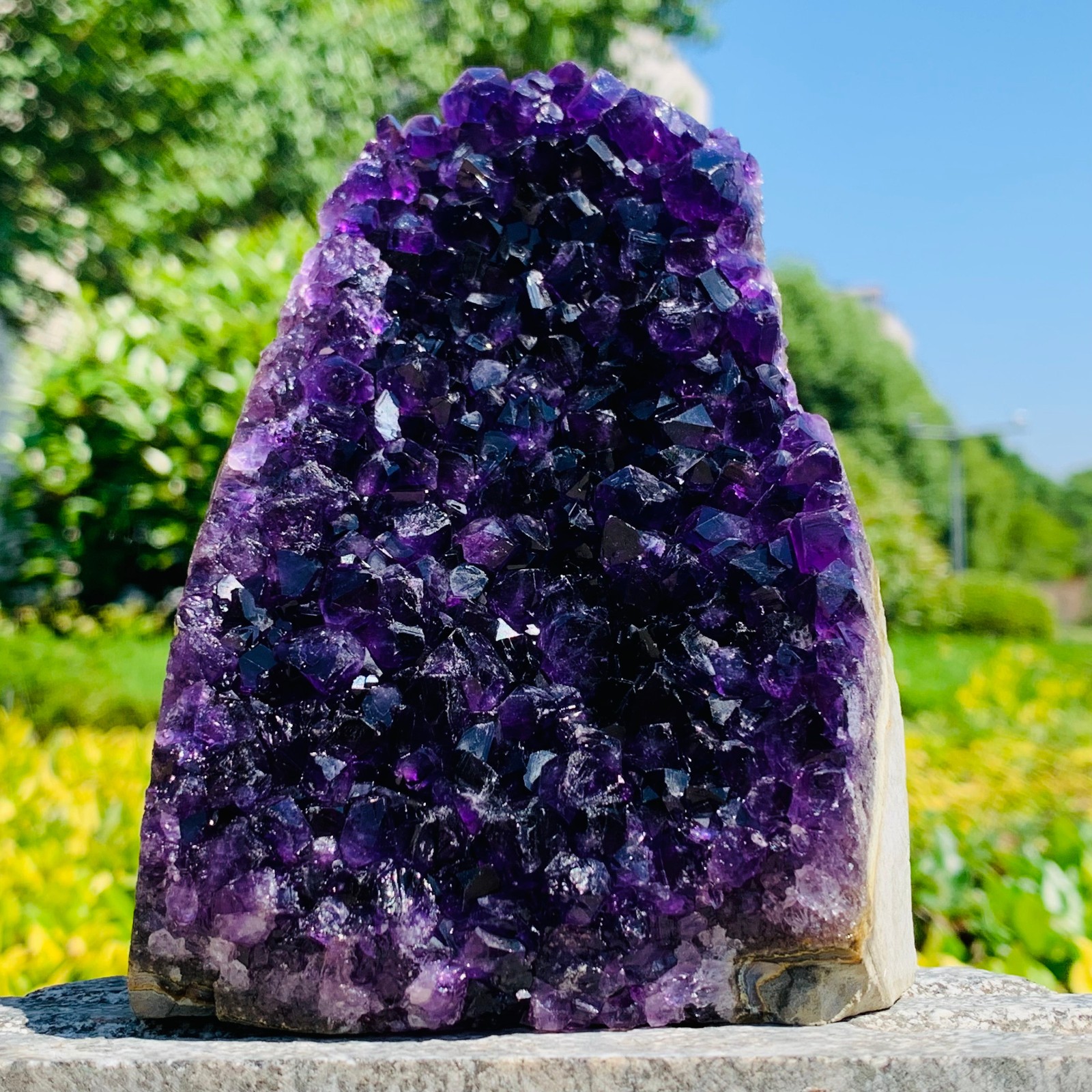 2.57LB High Quality Natural Amethyst quartz cluster crystal specimen Healing