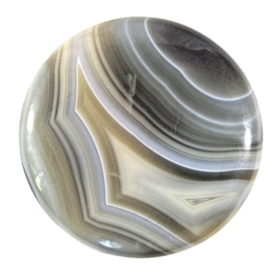 Botswana Agate Polished Disc or Palm Stone 60 mm 100 g