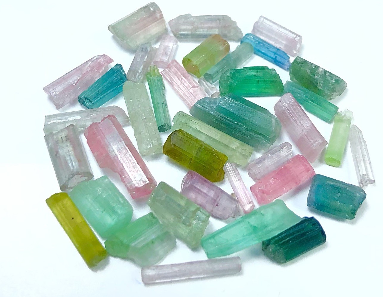 Mix Color Rough Tourmaline Crystal Lot From Afghanistan | Jewelry Size Rough