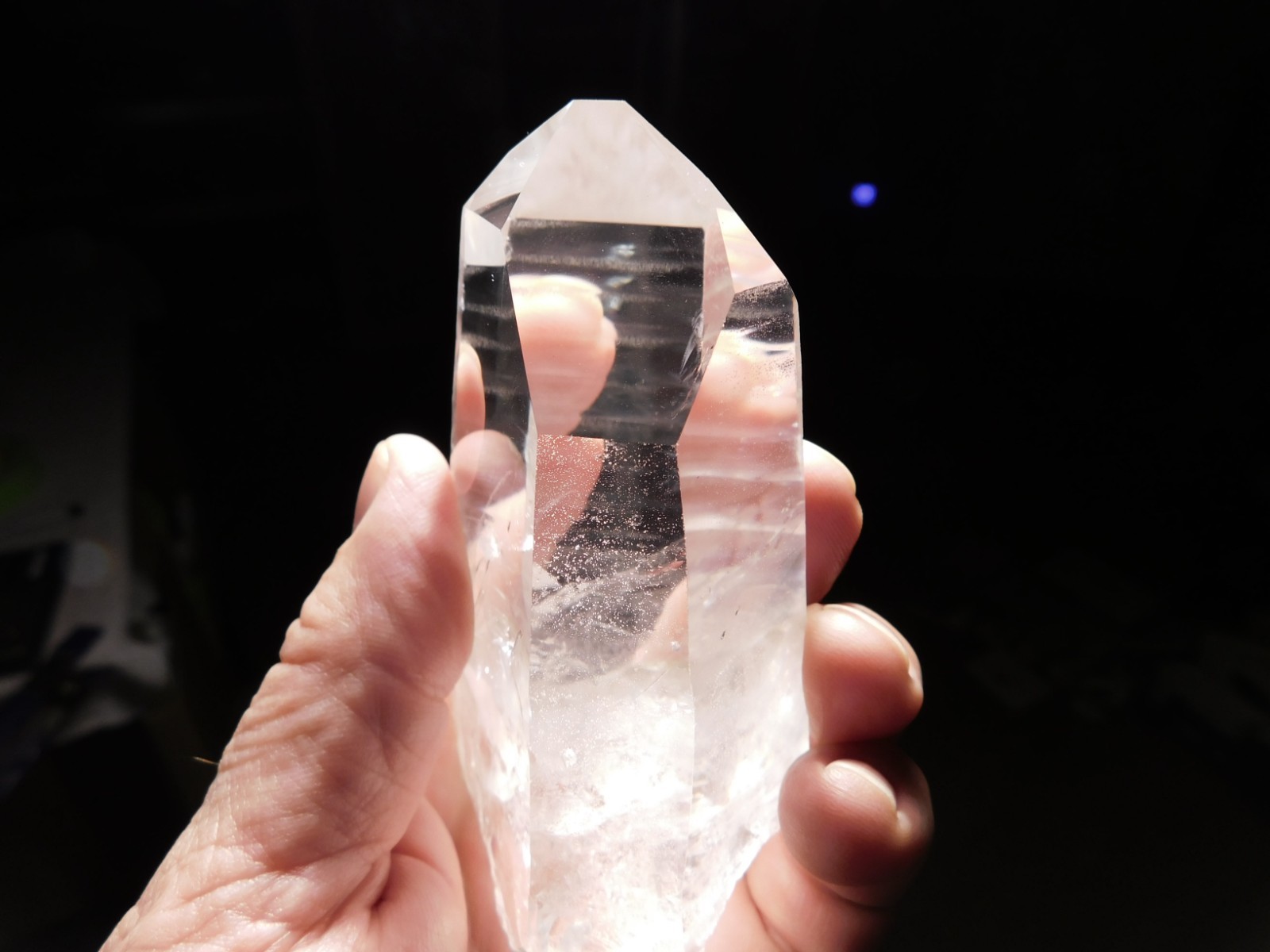 LARGER! SUPER Translucent LEMURIAN Quartz Crystal From Brazil 303gr