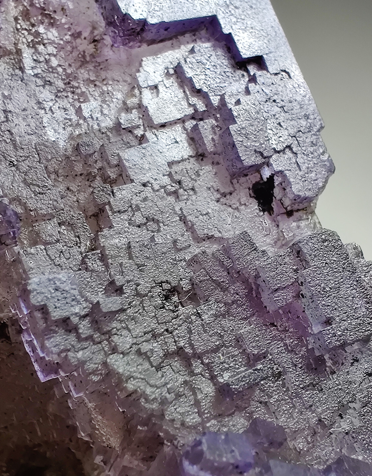 Fluorite crystals with Bitumen. Cave-in-Rock, Illinois. 98 grams.