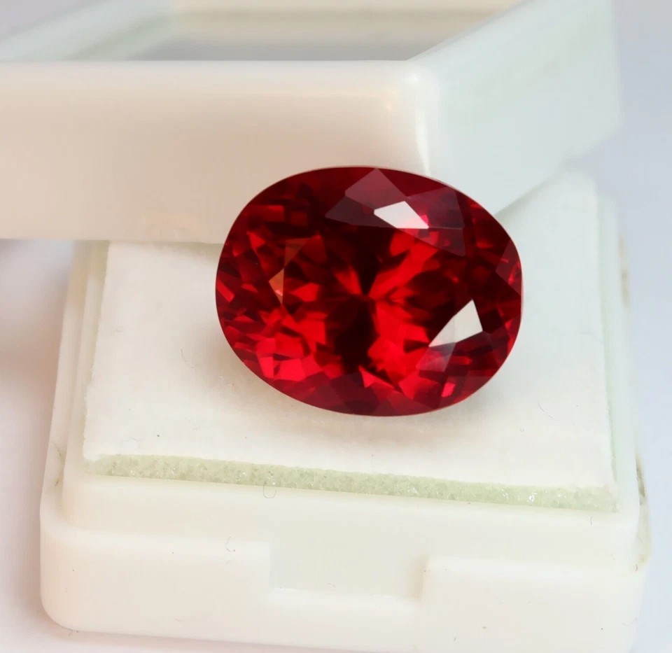 Natural Red Ruby Oval Loose Gemstone Jewelry Making Stone 10 Ct