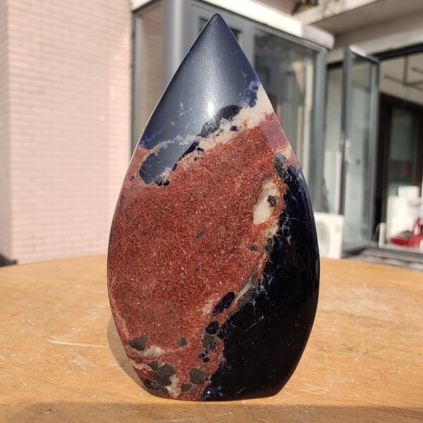 146g RARE Natural Sodalite Tower Point obelisk blue Quartz Crystal Healing