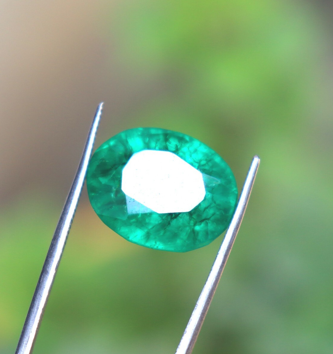 Green Emerald Certified Natural Colombian Oval Cut Loose Gemstone 10.55 Ct