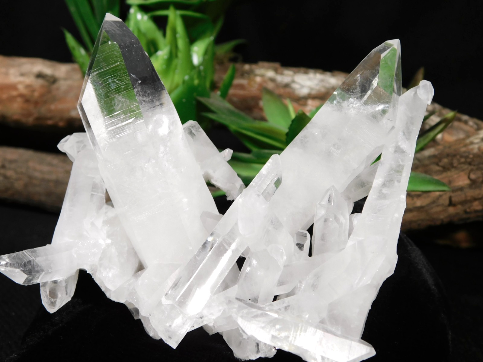 Larger! VERY TRANSLUCENT Quartz Crystal Cluster Collier Creek ARKANSAS 150gr