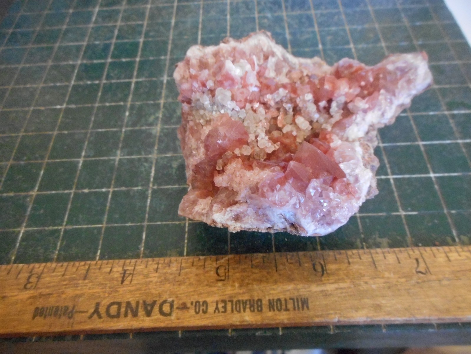 Rare Rose Quartz Crystal Cluster Geode. Pink Stone Specimen Brazil RQ54