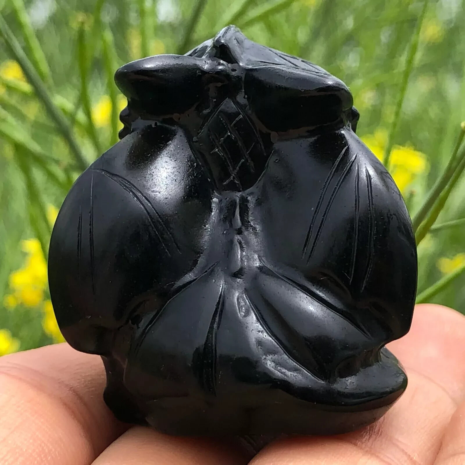 1pc Natural obsidian crystal Quartz hand carved crystal skull reiki healing