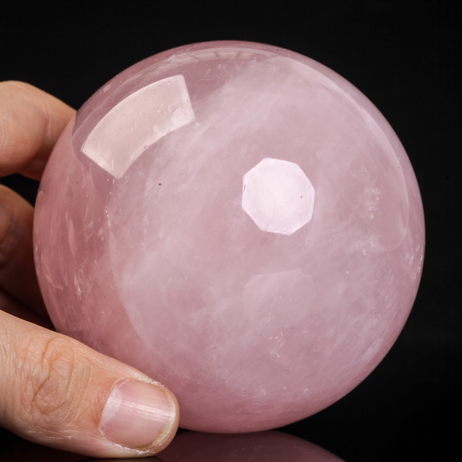 755g 82mm Pink Rose Quartz Sphere Large Crystal Ball Natural Healing Stone Decor