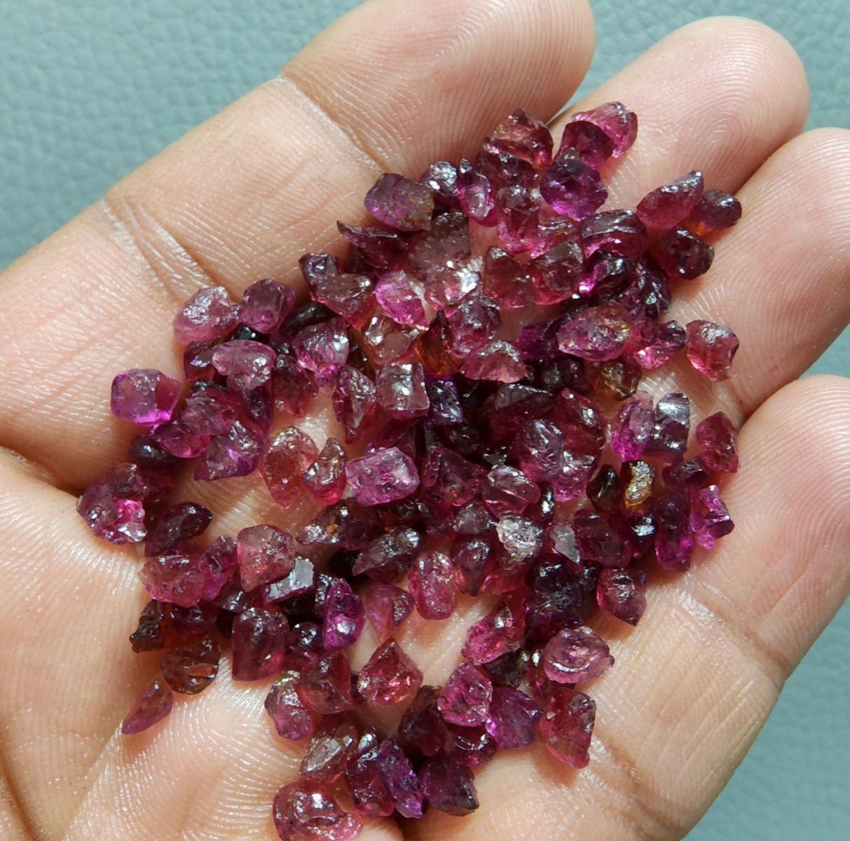 4-7mm Pink Garnet Rough Gemstone Lot Natural Raw Crystals for Jewelry Making