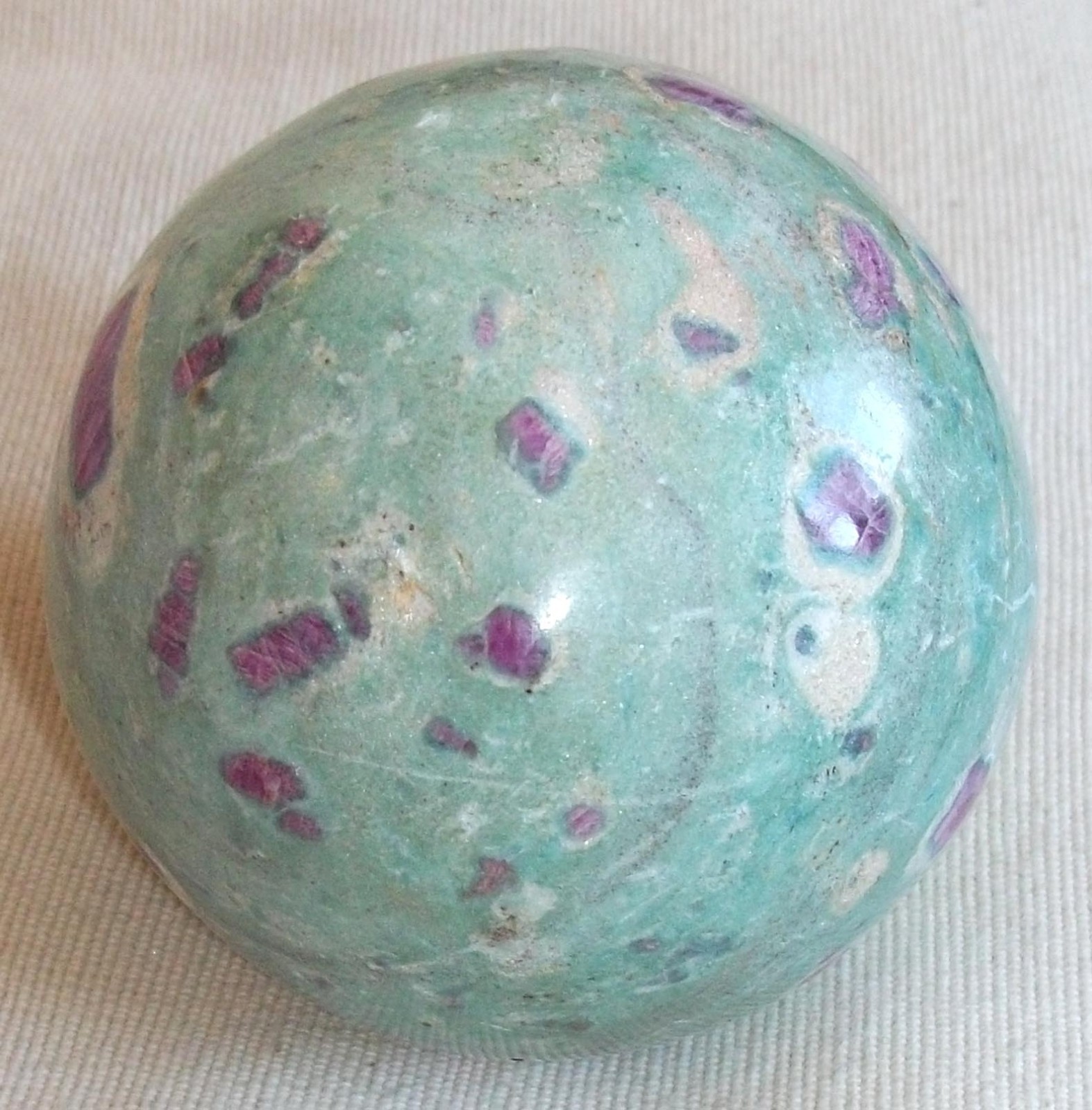 Tumbled Ruby Fuchsite Sphere (7.5cm / 650g)