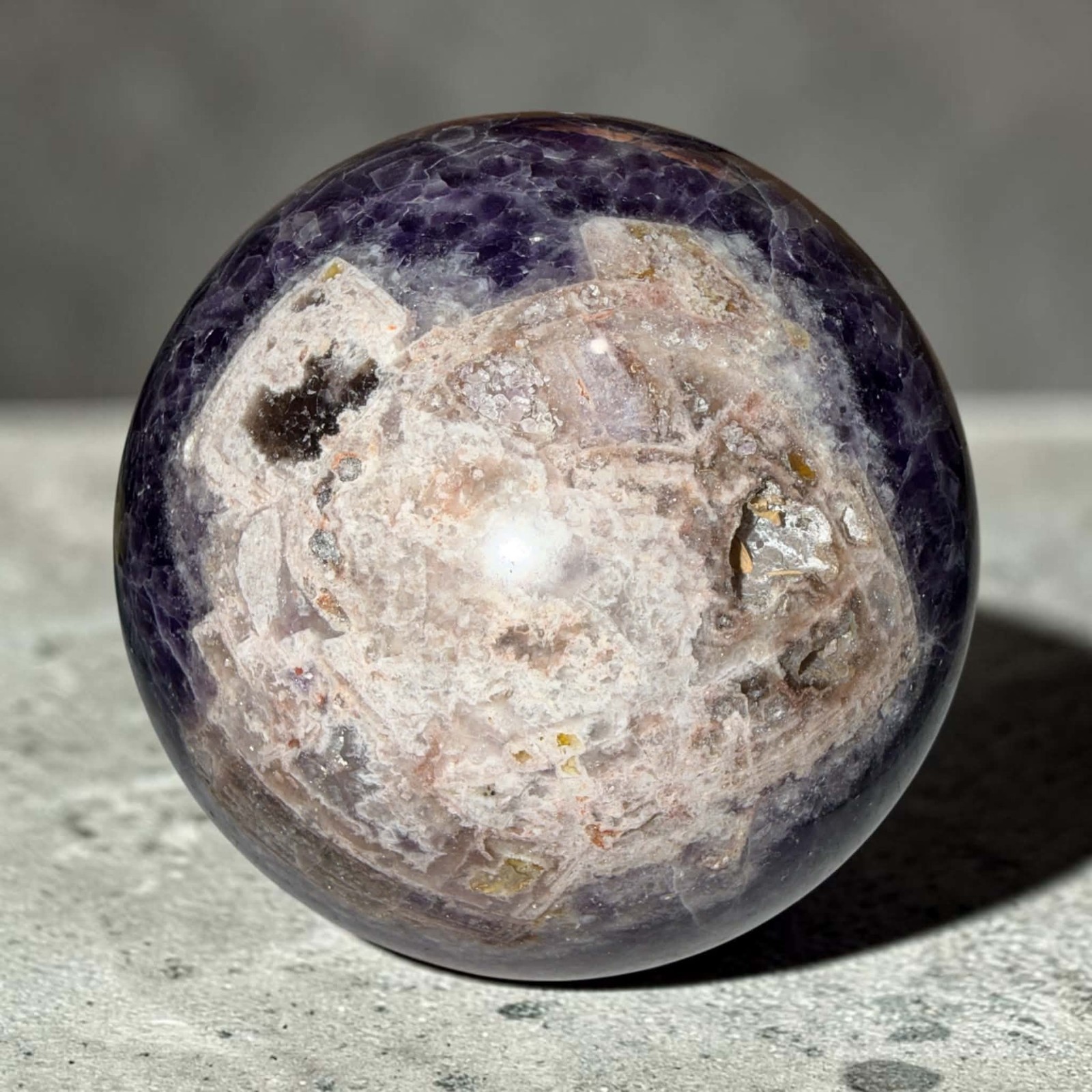 Dream Amethyst Sphere – Approx. 129.4mm | 7 lbs 3 oz