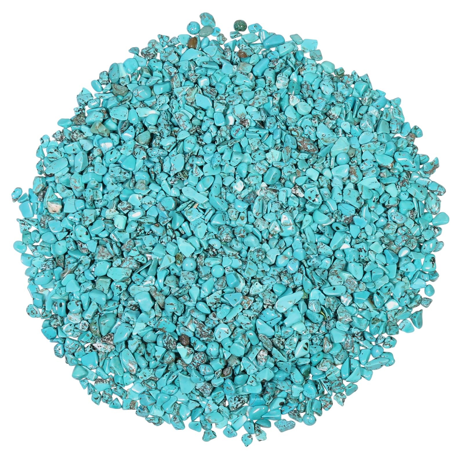 SUNYIK Howlite Turquoise Tumbled Chips Stone Crushed Pieces Irregular Shaped