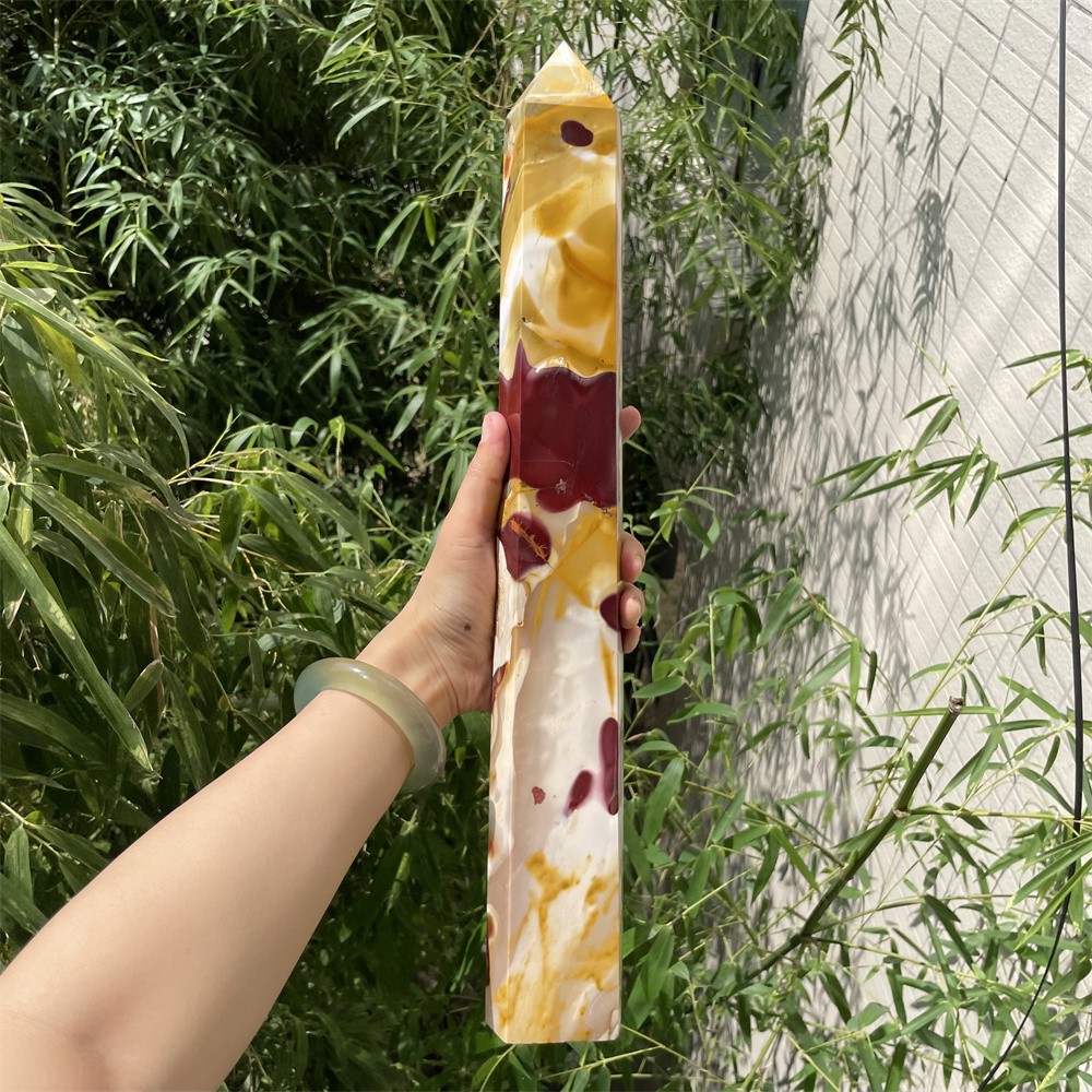 6.3LB 2.5″ Natural Mookaite Jasper Obelisk Quartz Crystal Tower Point Heal Decor