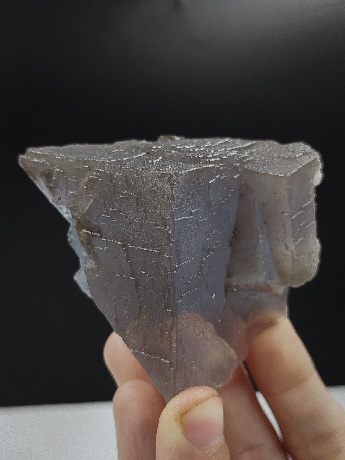 230g Natural Cubic Blue Phantom Fluorite Crystal Mineral Specimen