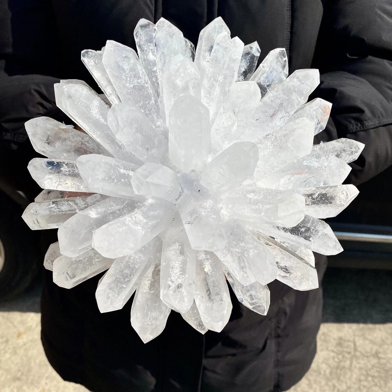 New Find white Phantom Quartz Crystal Cluster Mineral Specimen Healing 8LB+ 1pc