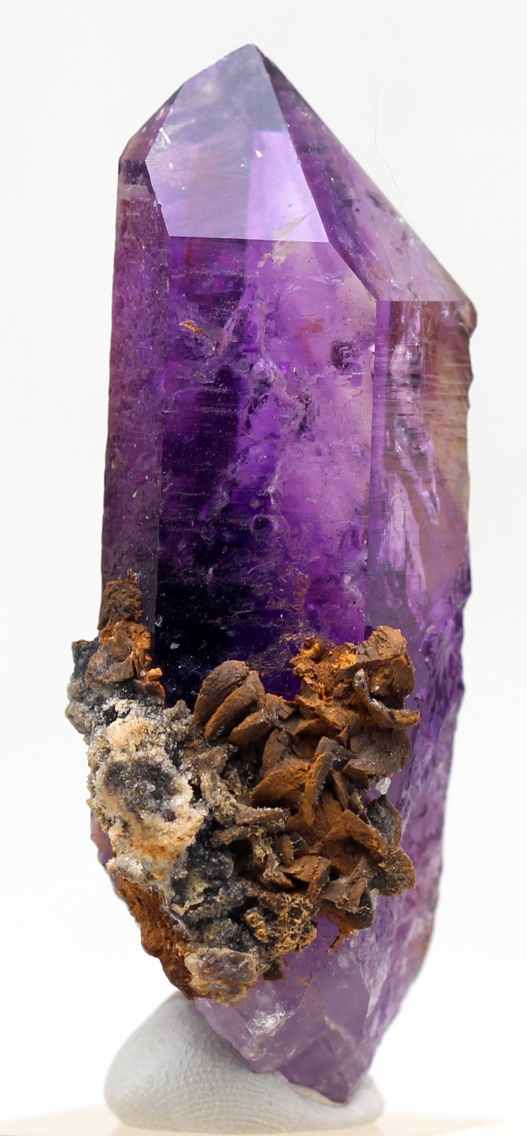 AMETHYST ENHYDRO Natural Crystal Point 2x Moving Water Bubble BRANDBERG Lemurian