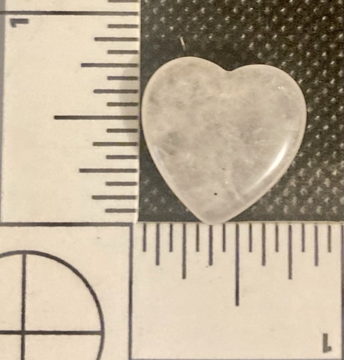 Transparent Quartz Stone Handcrafted 20mm Hearts Lot of 6