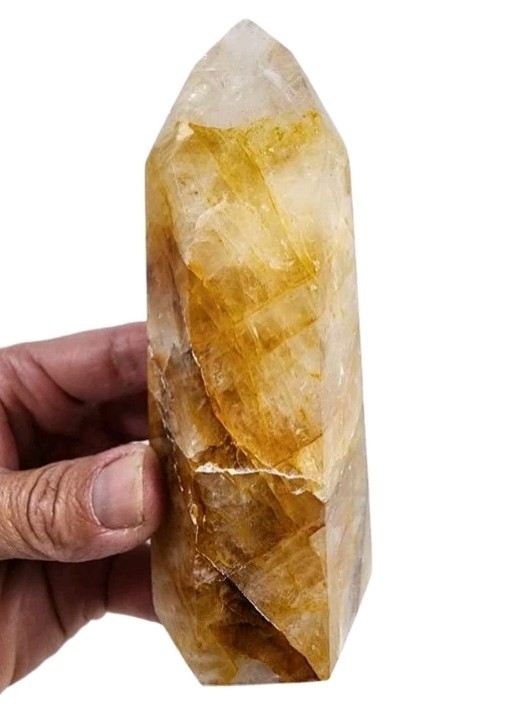 Golden Healer Quartz Polished Tower Brazil 271.1 grams