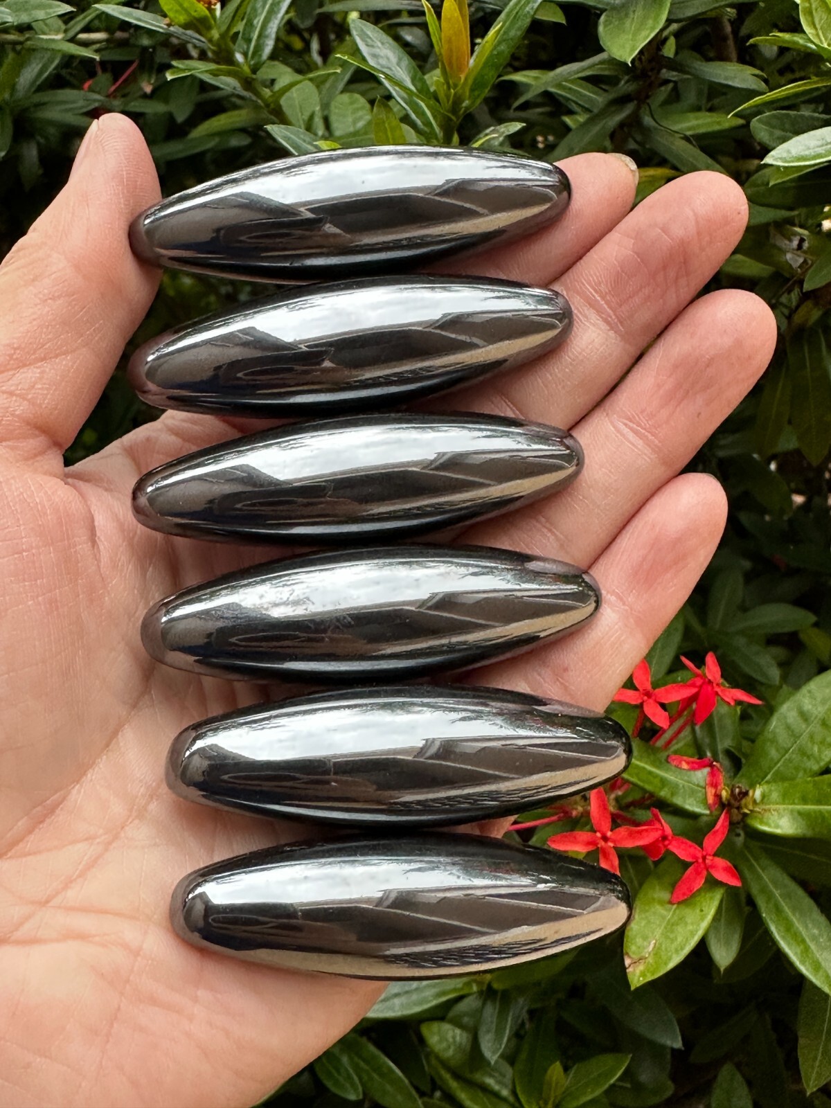 Magnet Hematite Elliptical Zingers, Oval Magnet Hematite, Wholesale Bulk Lot