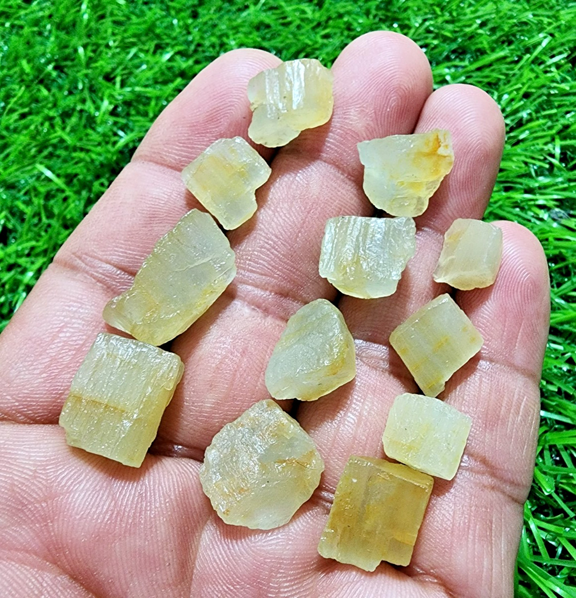 12 Pcs Rare Aquamarine Helidore Gemstone Rough Lot 10-19mm Aquamarine Raw Stones