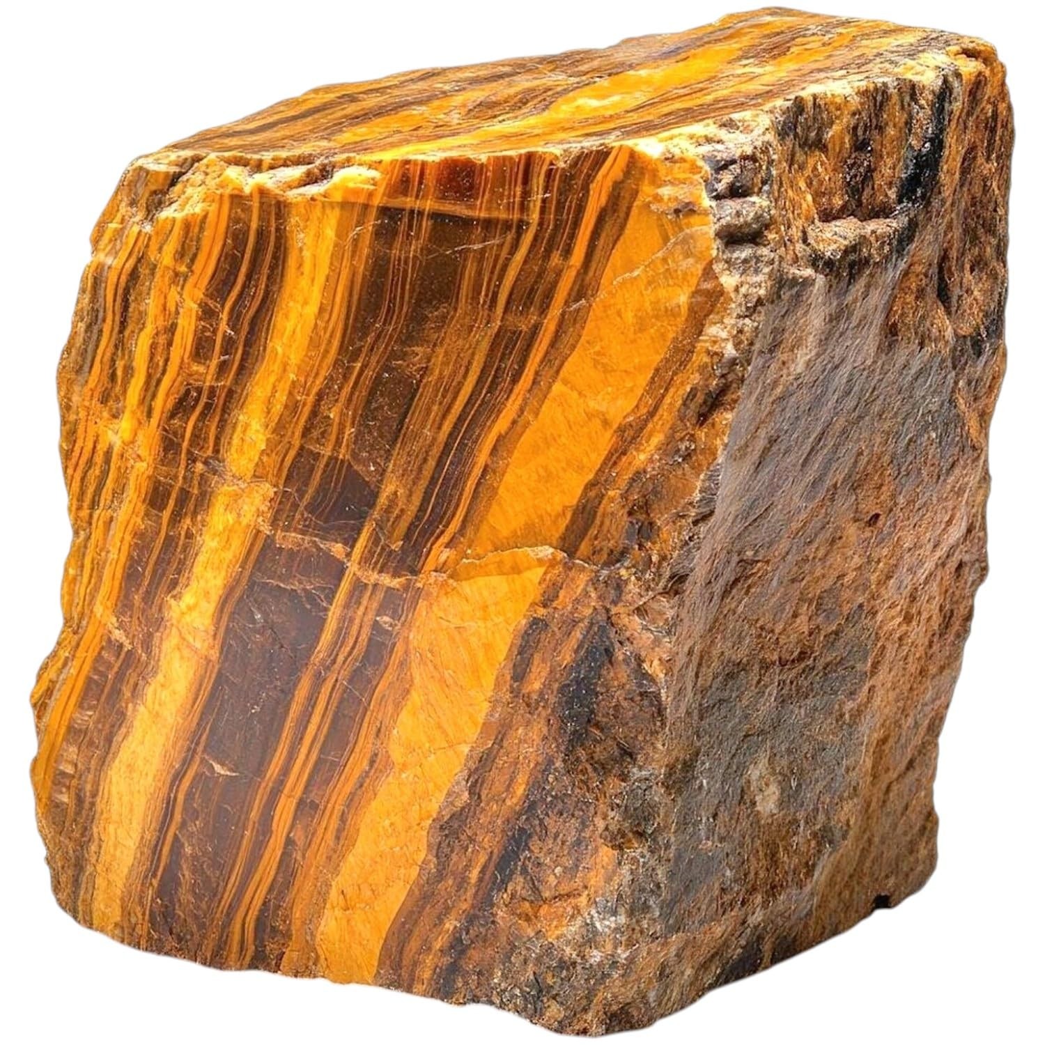 Large 1.25-2.0″ Natural Raw Tiger Eye Crystals Stones for Meditation & Chakra
