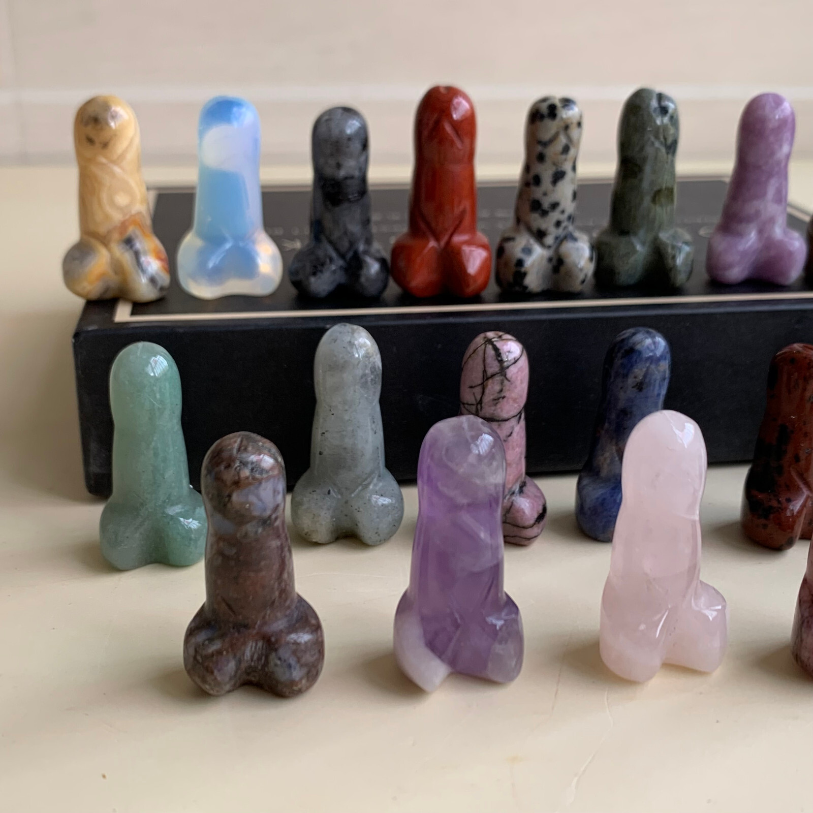 20pcs Natural male penis quartz Crystal Massager Sculpting wand gem healing