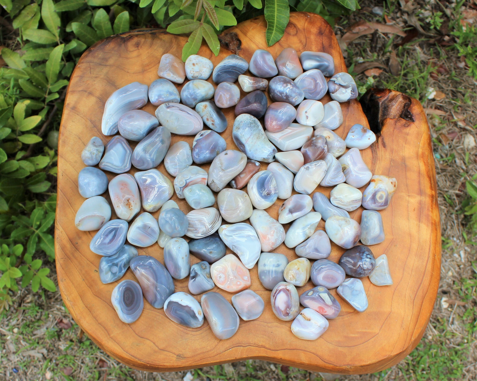 Pink Botswana Agate Tumbled Stones: Choose How Many (Tumbled Botswana Agate)