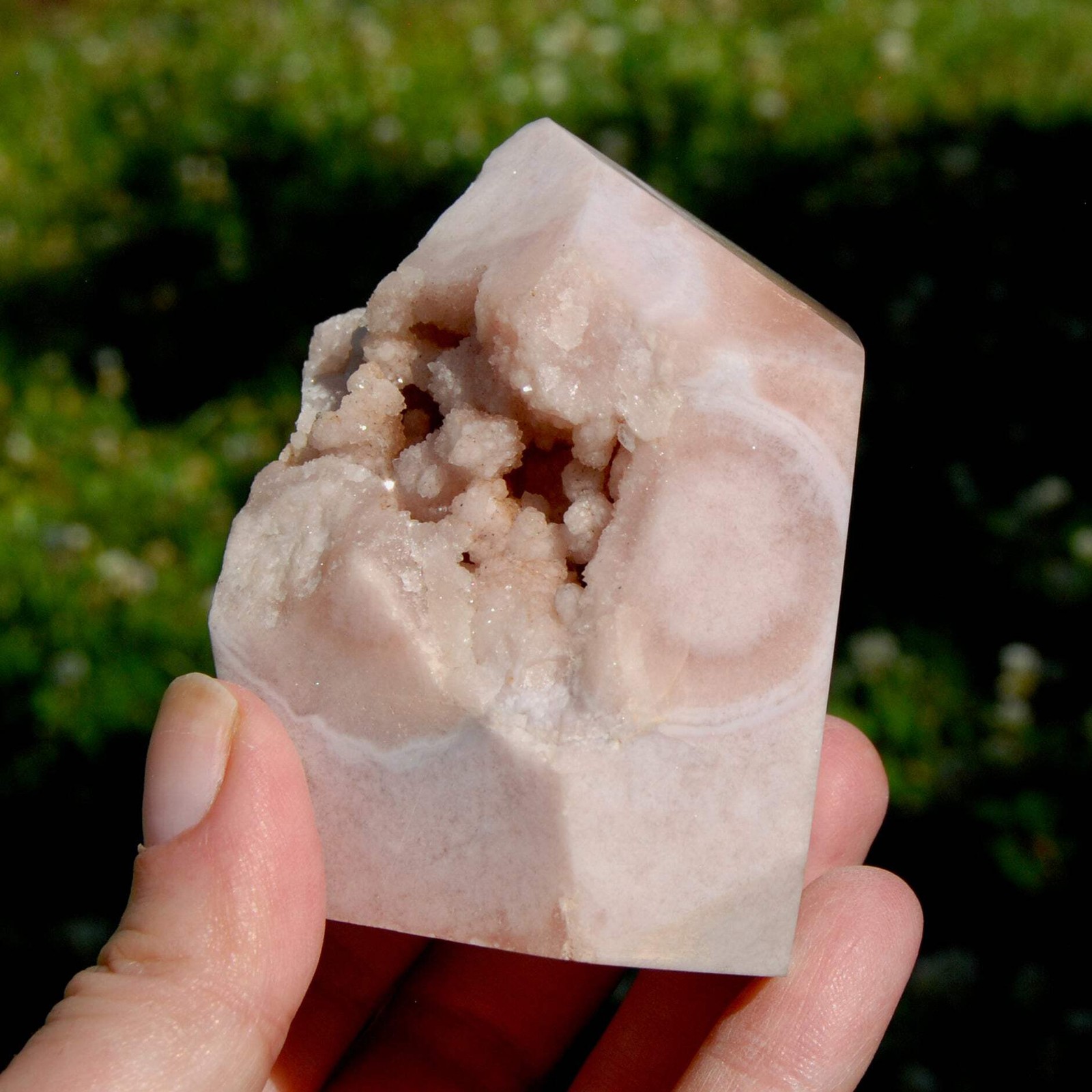 Pink Amethyst Geode Crystal Cluster Freeform Tower – 3.25in 290g Stone of Love,
