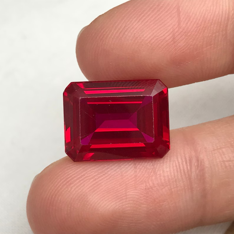 10 Ct+ Natural Mozambique Blood Red Ruby Certified Stunning Emerald Gemstone