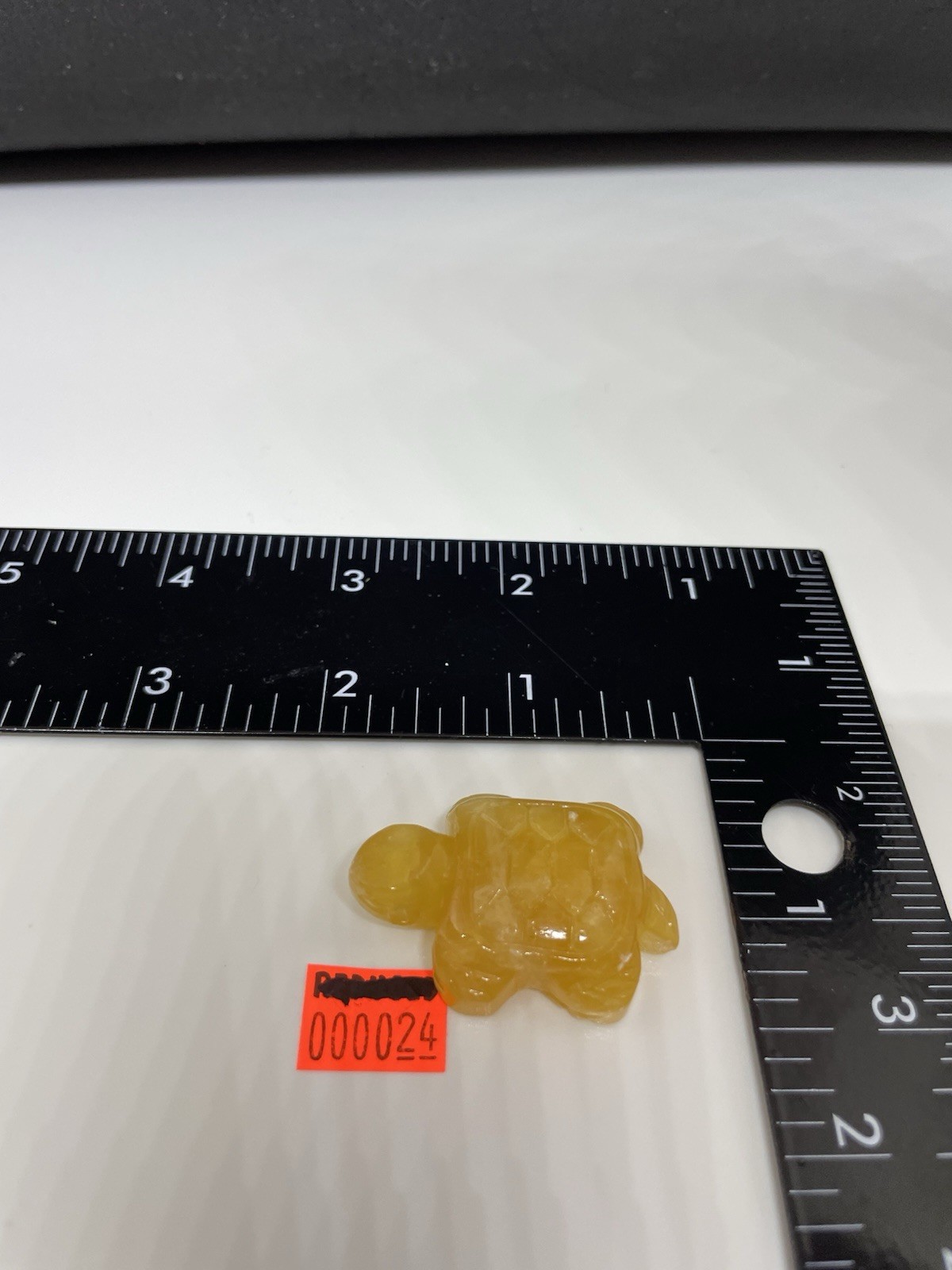 Small Honey Calcite Carved Tortoise