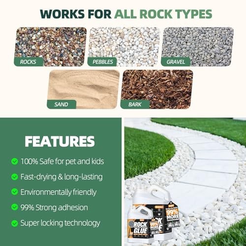 Fast-Drying Landscaping Glue 32oz | Weather-Resistant Mulch & Gravel Adhesive