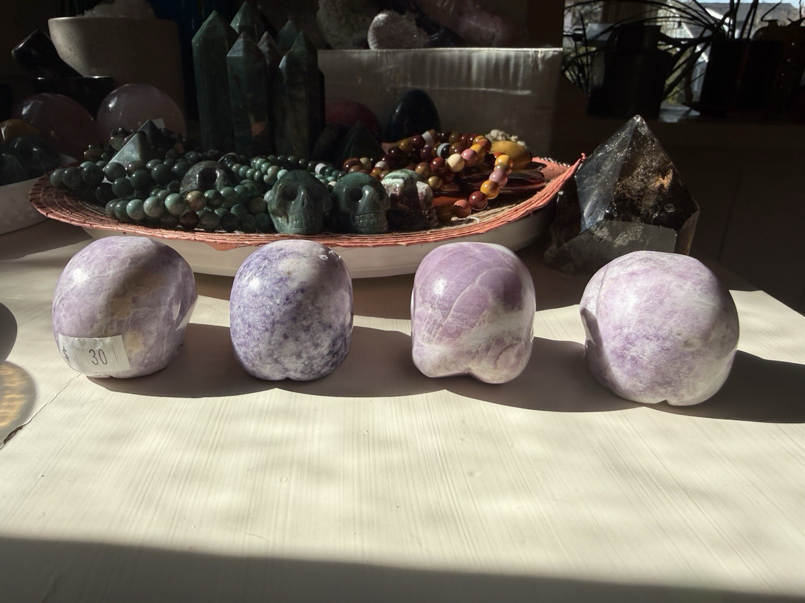 Natural Lepidolite Skull Carving Crystal Pink Gemstone From Australia