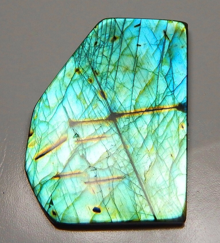 Natural Labradorite Slab, 1.25″ – 9″ High Flash Polish Labradorite, Pick a Size