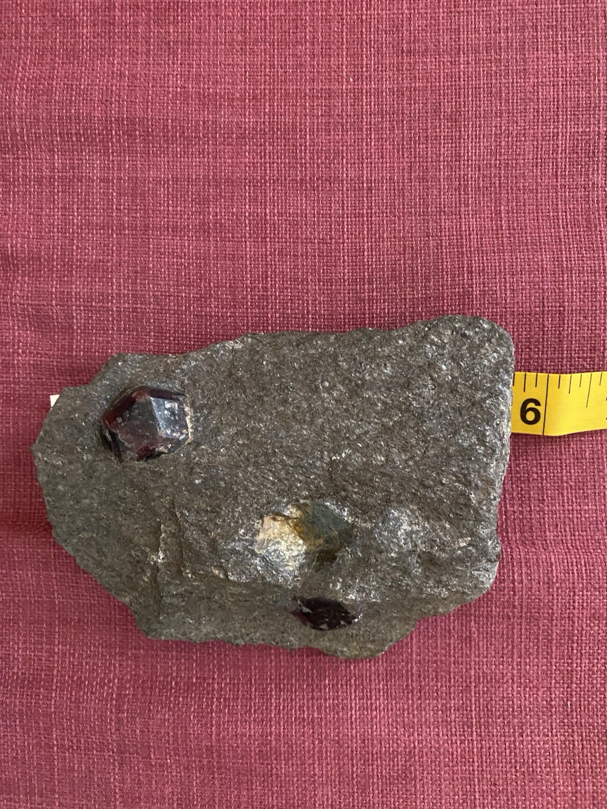 Gemmy Red Almandine Garnet Gemstones in Matrix Crystal Specimen 1lb 4.8oz 5.5”