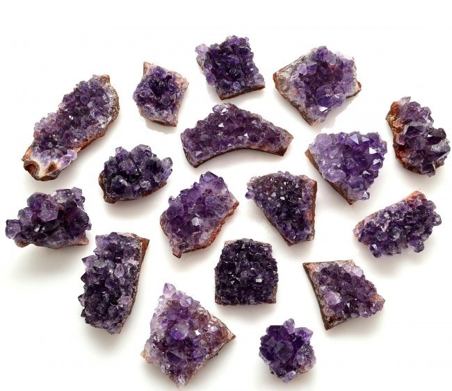 Amethyst Uruguay Purple Geode small rough cluster Crystal 4 per Lot 1-2inch
