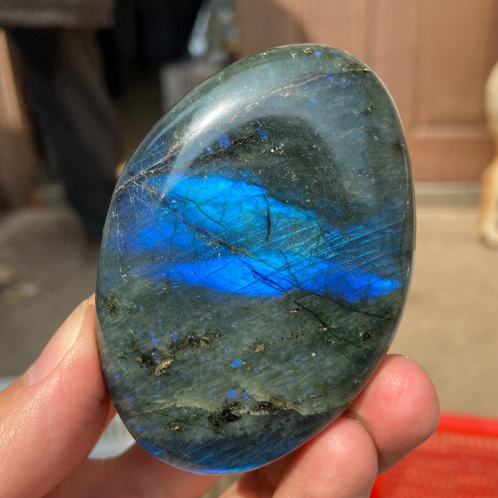 152G Natural Labradorite Gorgeous Feldspar Crystal freeform Specimen Healing