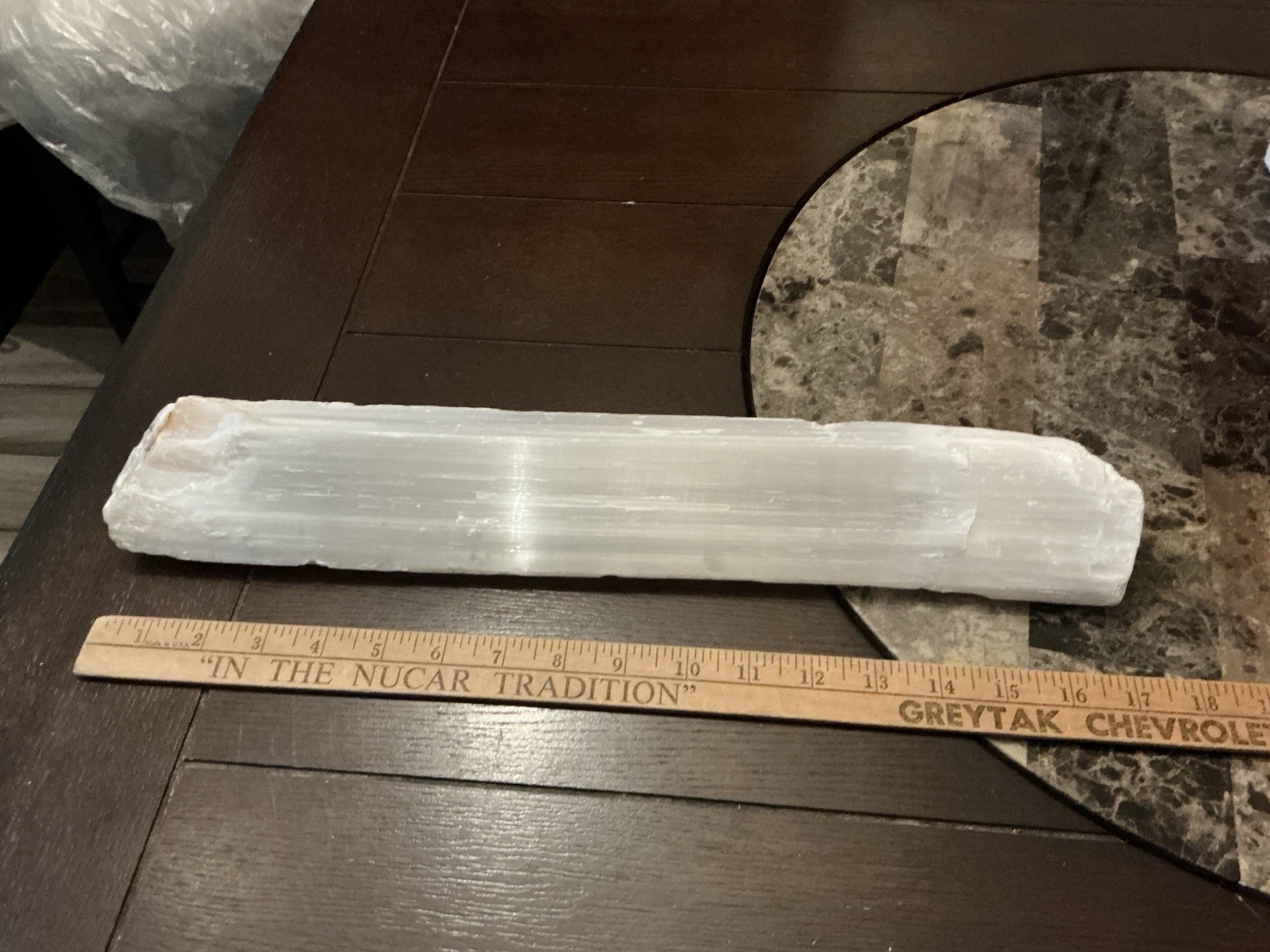 5 Lbs 6 Oz. Natural white selenite gypsum crystal raw stone specimen, 17” Long
