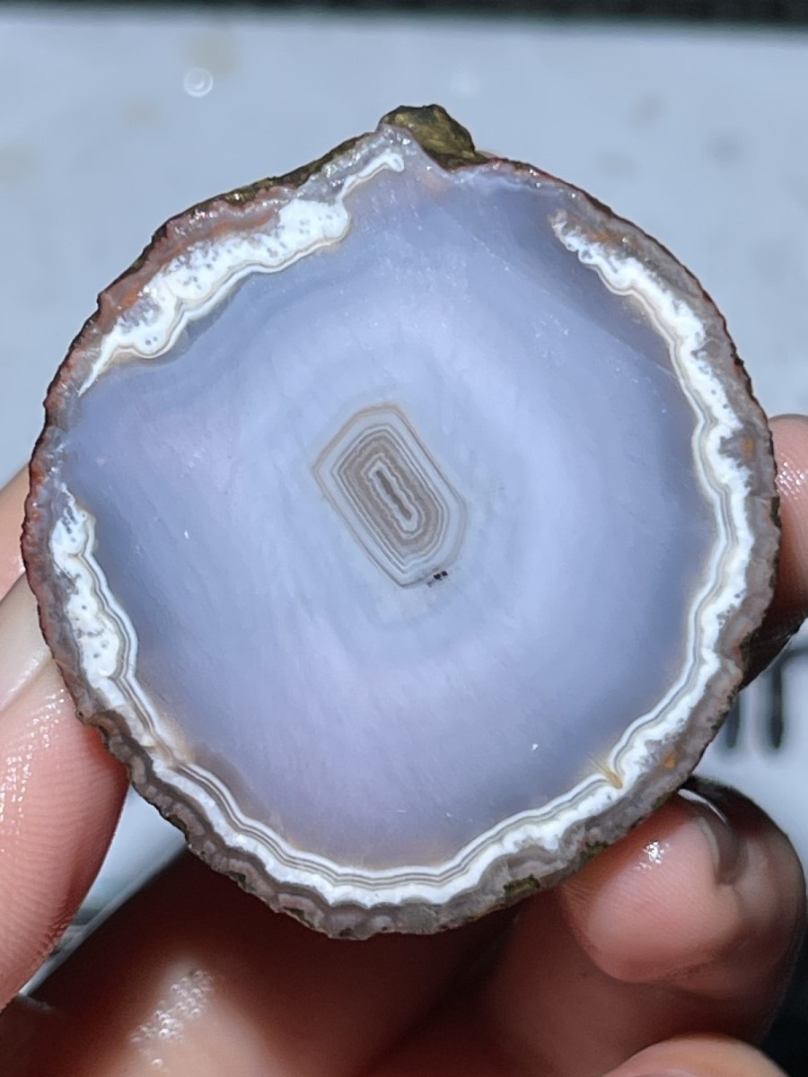 1Pair China Agate Hebei xuanhua natural Slices Crystal collectible 143g 37