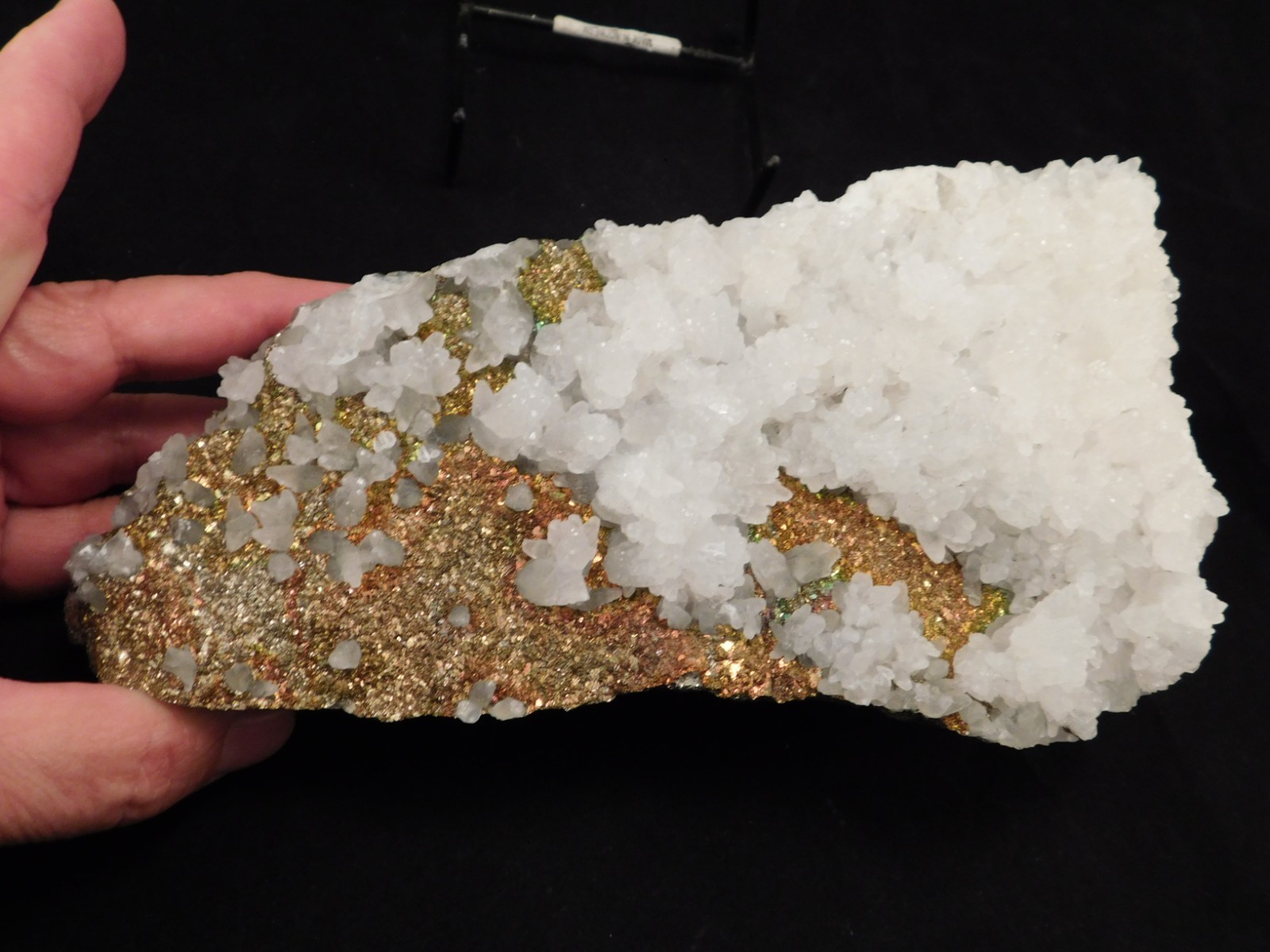 BIG! MARCASITE Crystal Cluster with Fluorescent Calcite Crystals Mexico 2464gr