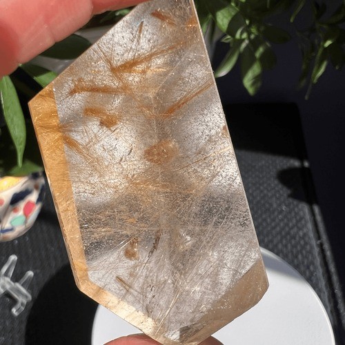 Golden Rutilated Quartz Crystal Freeform