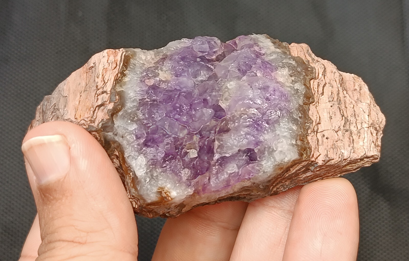 140g/0,31lb turkish rhyolite amethyst agate stone customs duty included