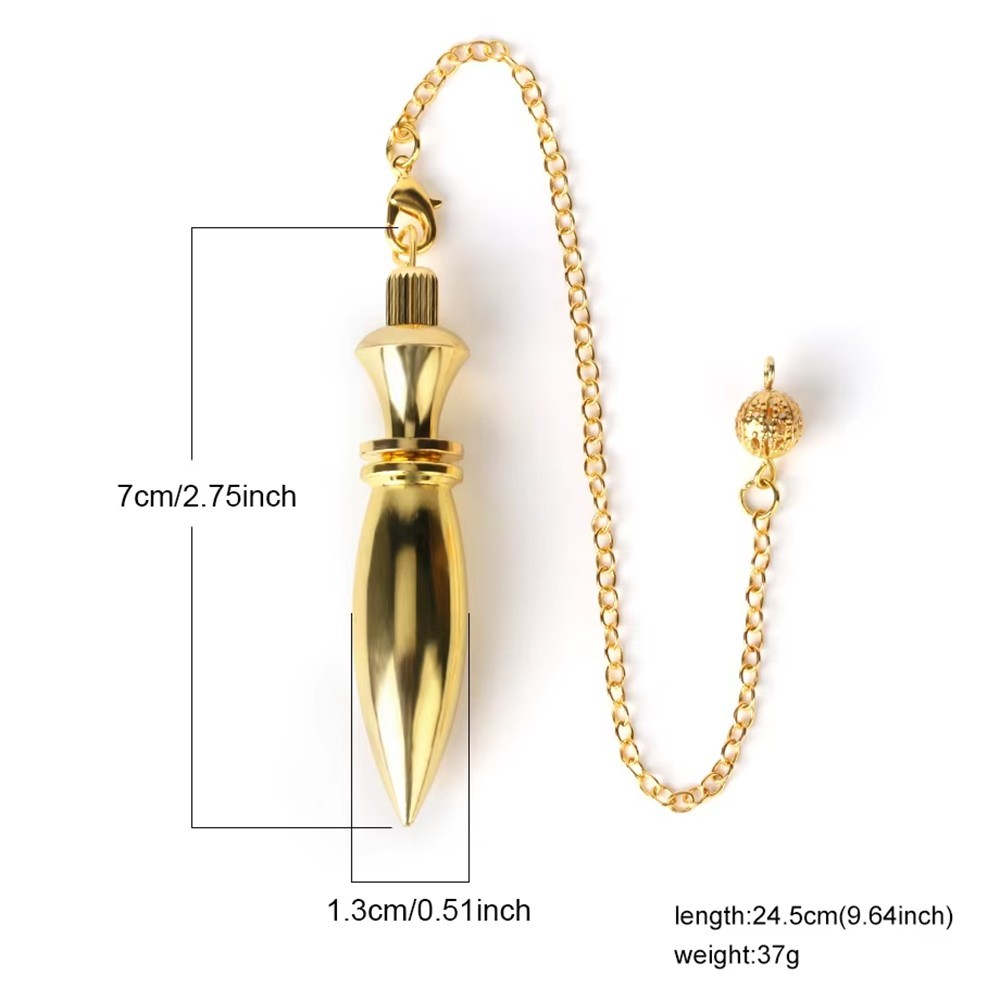Natural Copper Metal Pendulum for Dowsing Divination Pointed Spiritual Pendulos
