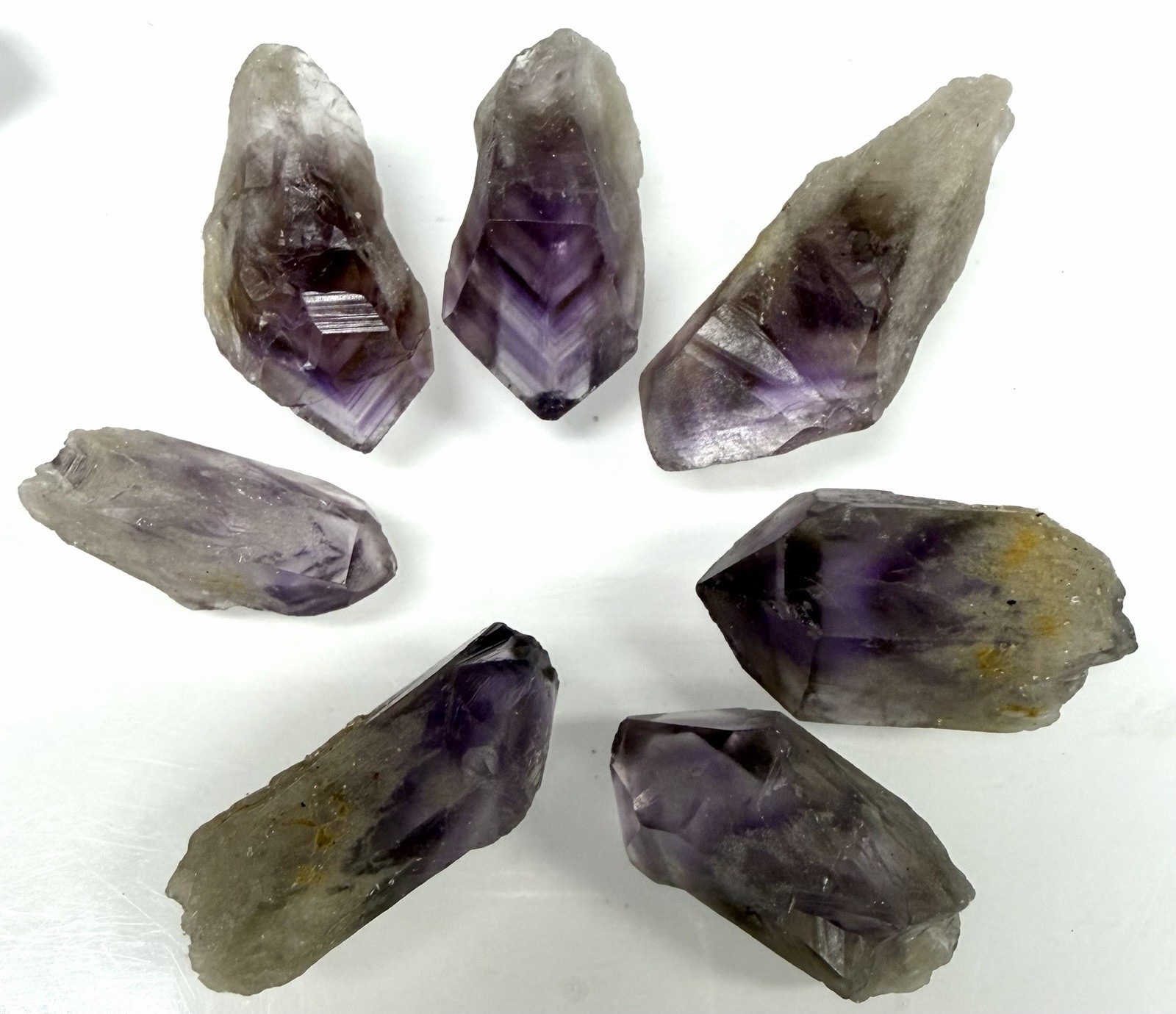 Wholesale 1 Lb Natural Amethyst W Pyramid Phantom Quartz Rough Crystal