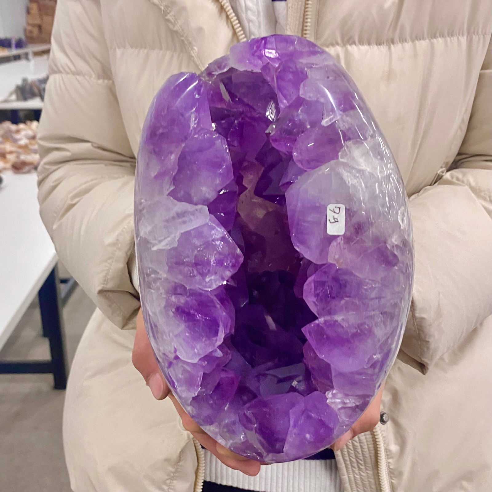 17.41LB Large Natural Amethyst geode quartz cluster crystal specimen Healing