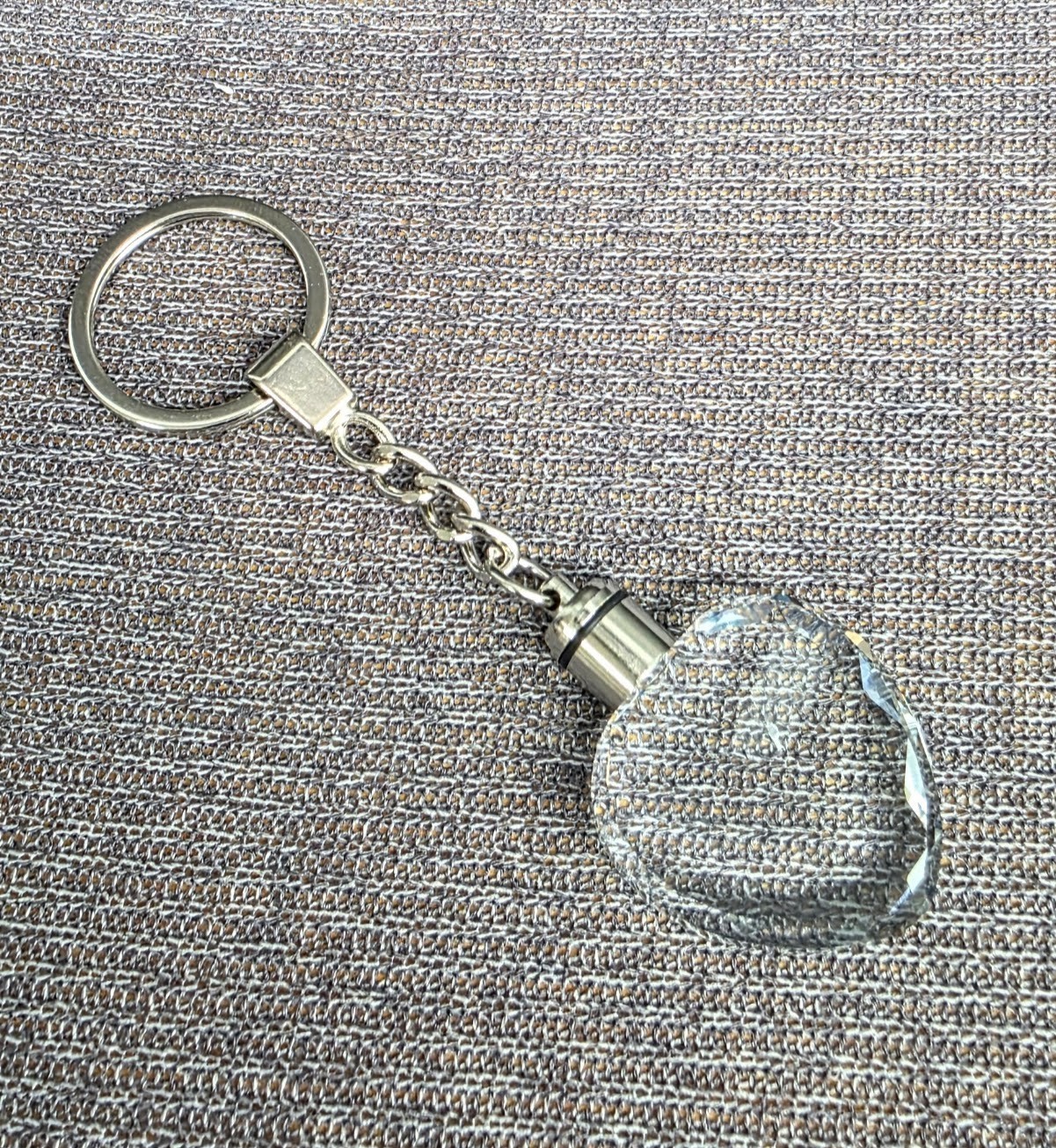 4 Pk 3D Crystal Keychain, Lighted, Heart & Square, K9 Laser Engraving BLANK