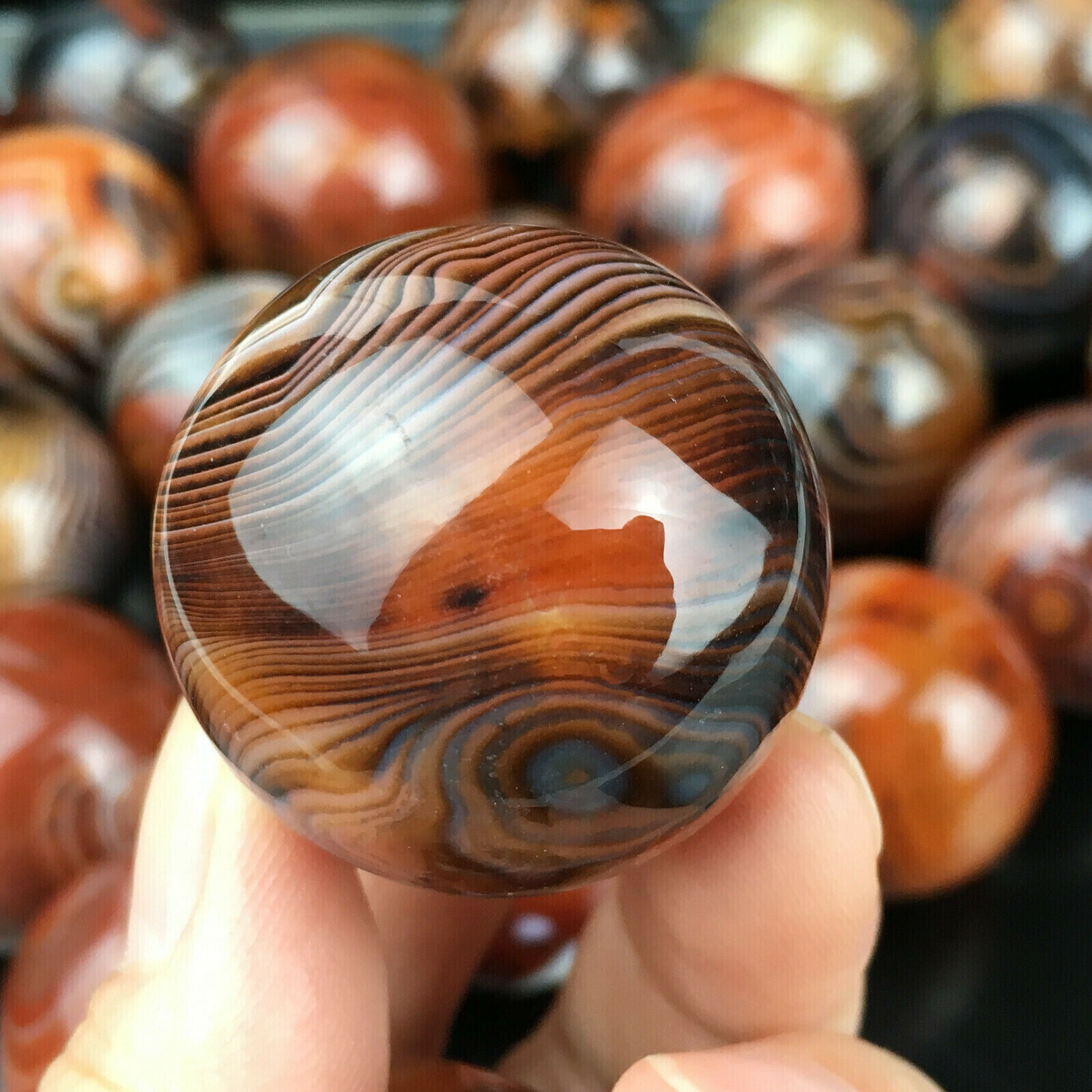 TOP 25-30mm Natural sardonyx Sphere crystal Gemstone quartz ball Healing 1PC