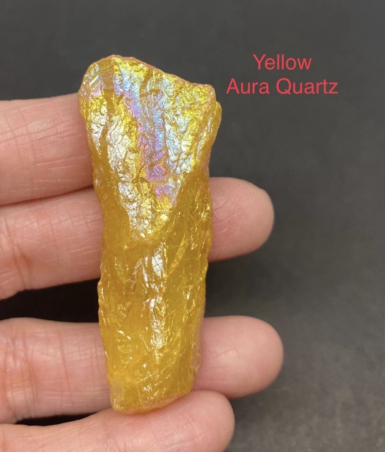 Yellow Aura Genuine Stone Quartz 25g BEAUTIFUL