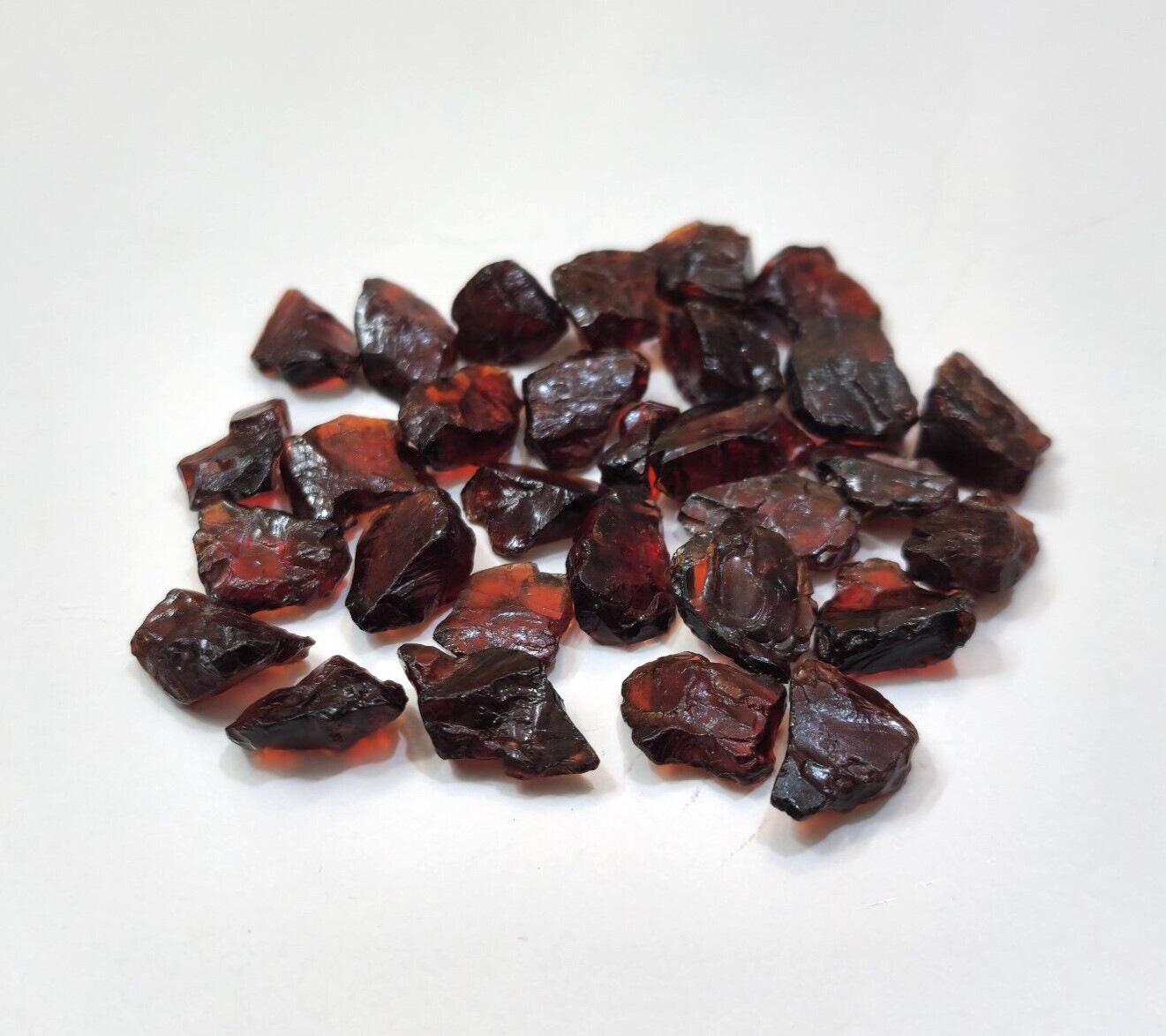 Attractive Red Garnet 29 Piece Raw Size 10-12 MM Red Garnet Gemstone For Jewelry